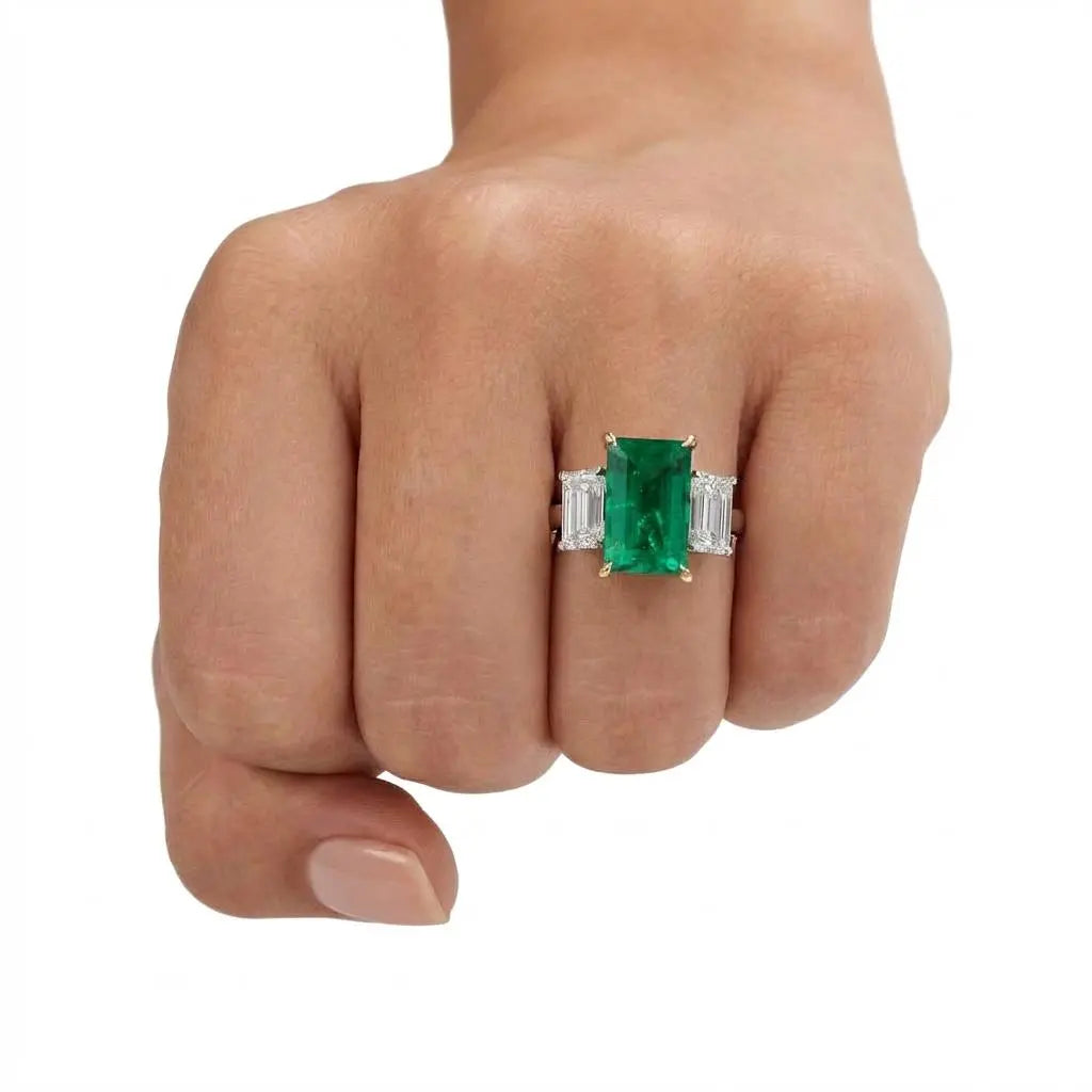 4.85ct Baguette Cut Colombian Emerald