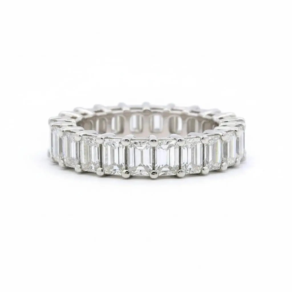 4.05ctw Emerald Cut Diamond Eternity Band