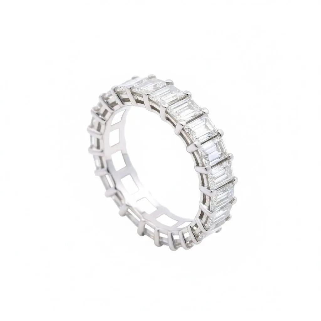 4.05ctw Emerald Cut Diamond Eternity Band