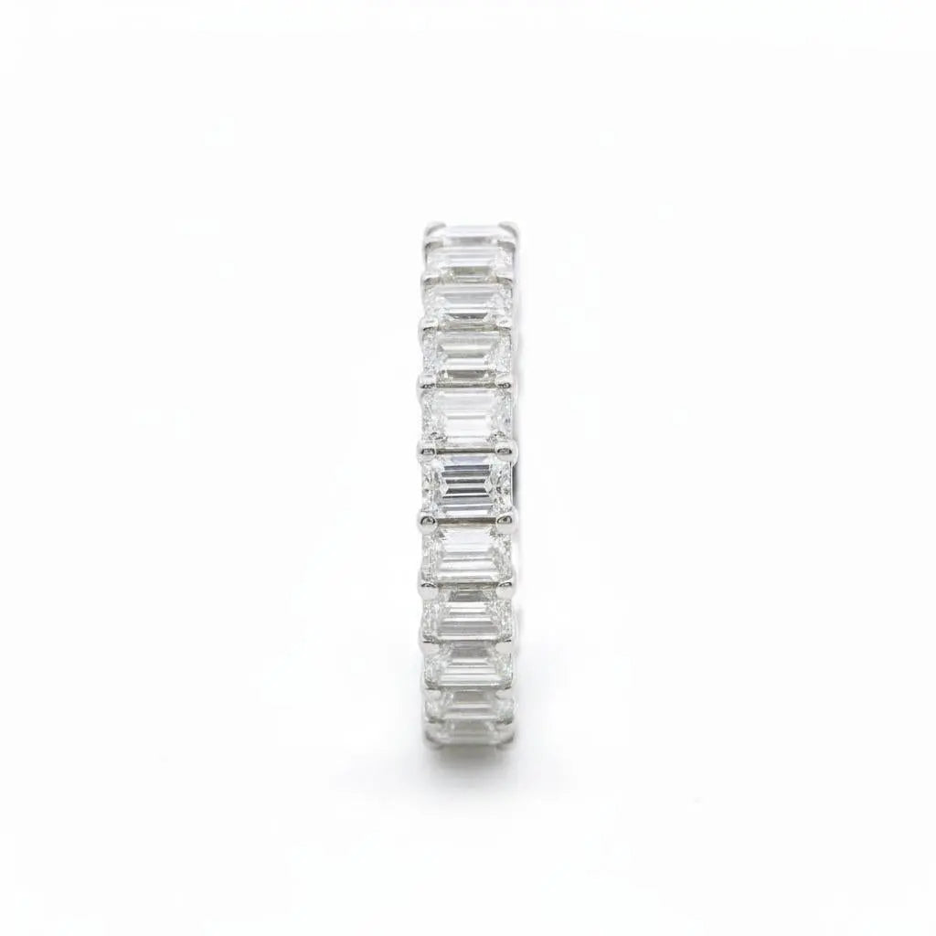 4.05ctw Emerald Cut Diamond Eternity Band