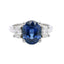 6.22ct Oval Sapphire & 0.84ct Oval Cut Diamond