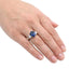 6.22ct Oval Sapphire & 0.84ct Oval Cut Diamond