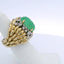 DAVID WEBB CARVED EMERALD & DIAMOND RING