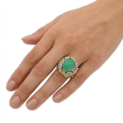 David Webb Carved Emerald