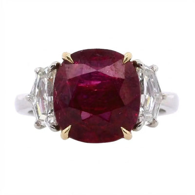 4.33ct Burma Cushion Cut Ruby