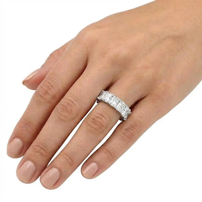 8.26ctw Radiant Cut Diamond Eternity Band