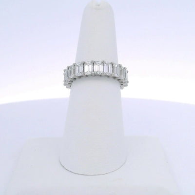 5.03CTW EMERALD CUT DIAMOND ETERNITY BAND