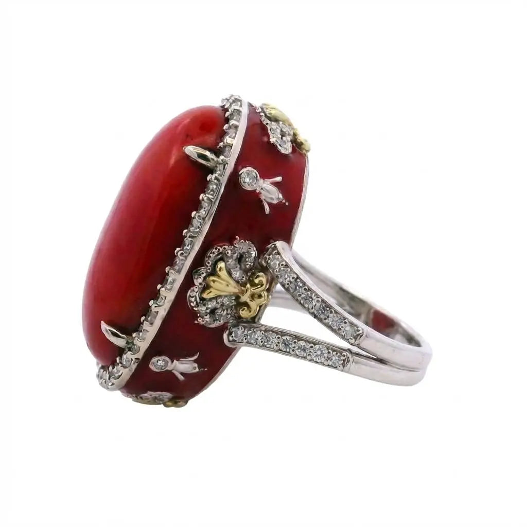 Stambolian 28Mm X 14Mm Coral