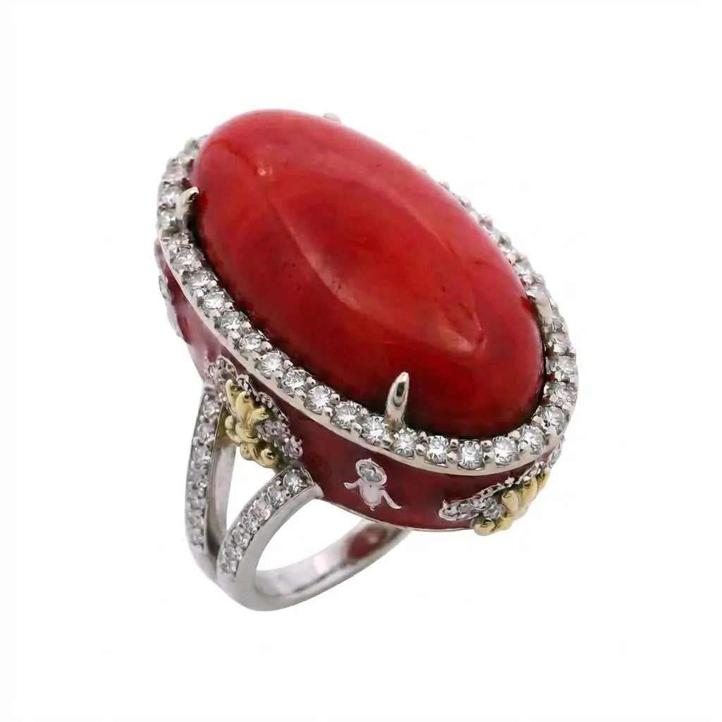 Stambolian 28Mm X 14Mm Coral