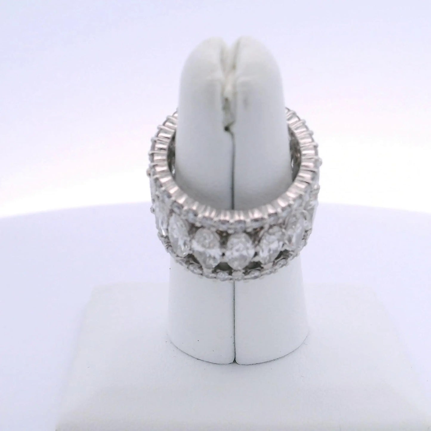 HAMMERMAN BROS 9.07CTW MARQUISE & ROUND BRILLIANT CUT DIAMOND ETERNITY BAND