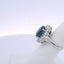 6.52CTW BLUE SPINEL & 2.50CTW ROUND BRILLIANT CUT DIAMOND RING