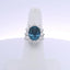 6.52CTW BLUE SPINEL & 2.50CTW ROUND BRILLIANT CUT DIAMOND RING