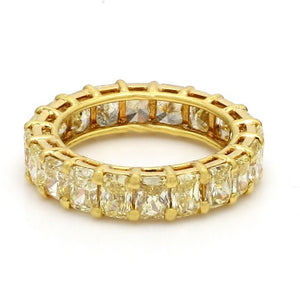 9.97 Fancy Yellow Diamond Radiant Cut Eternity Band
