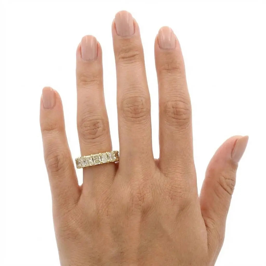 9.97ctw Radiant Cut Diamond Eternity Band