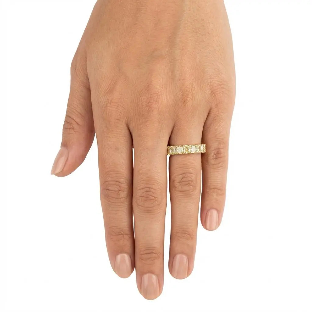 7.20ctw Radiant Cut Diamond Eternity Band