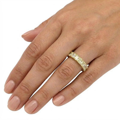 7.20ctw Radiant Cut Diamond Eternity Band