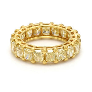 9.17ctw Fancy Intense Yellow Radiant Eternity Band