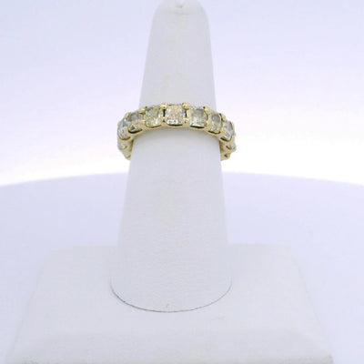 7.10CTW RADIANT CUT YELLOW DIAMOND ETERNITY BAND