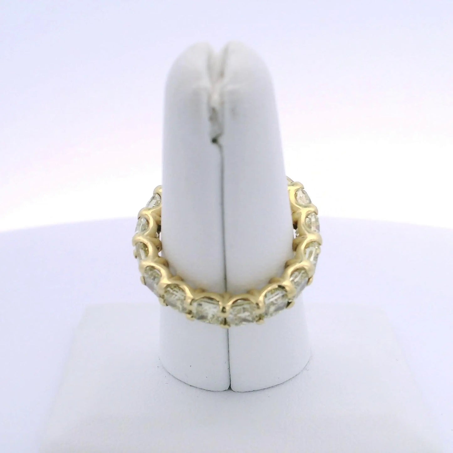 7.10CTW RADIANT CUT YELLOW DIAMOND ETERNITY BAND