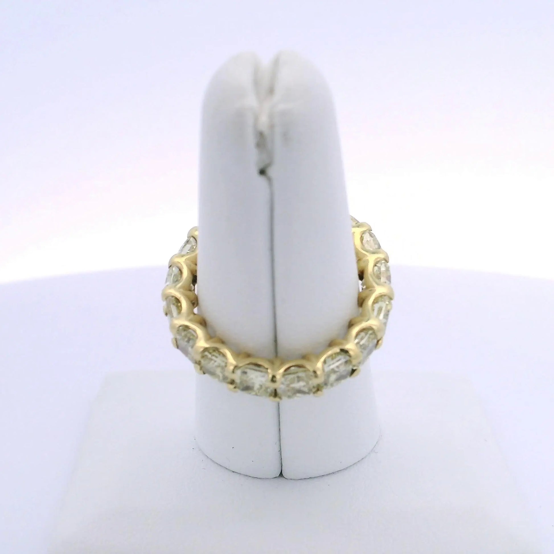 7.10CTW RADIANT CUT YELLOW DIAMOND ETERNITY BAND