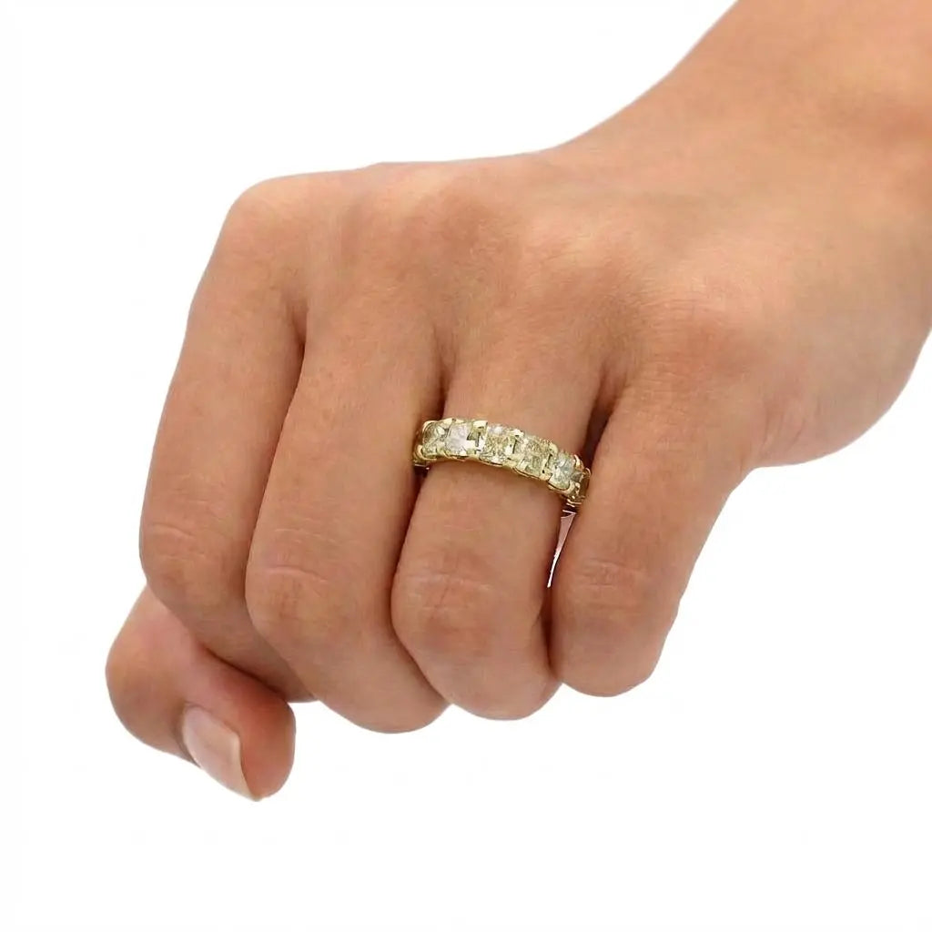 7.10ct Radiant Cut Yellow Diamond