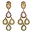6.70ctw Pear Shaped Rose Cut Diamond Earrings