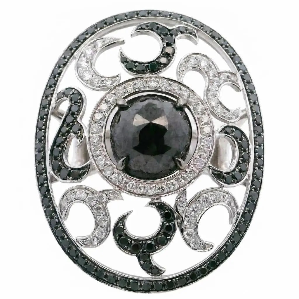 6.76ct Black Diamond Rose Cut