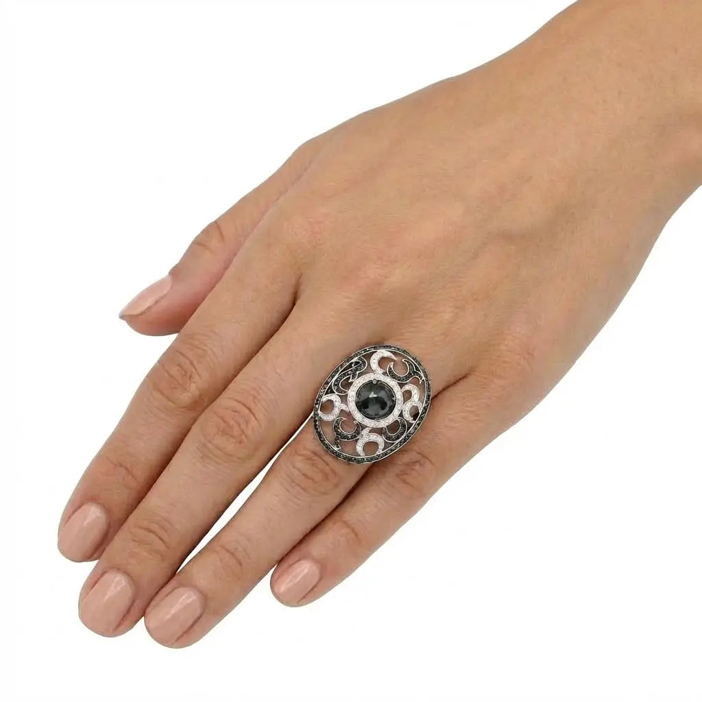 6.76ct Black Diamond Rose Cut