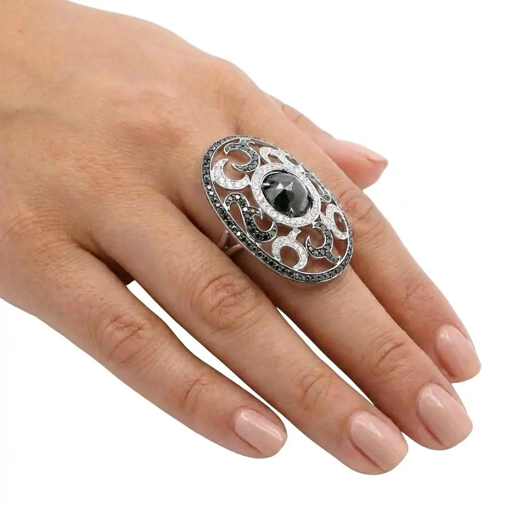 6.76ct Black Diamond Rose Cut