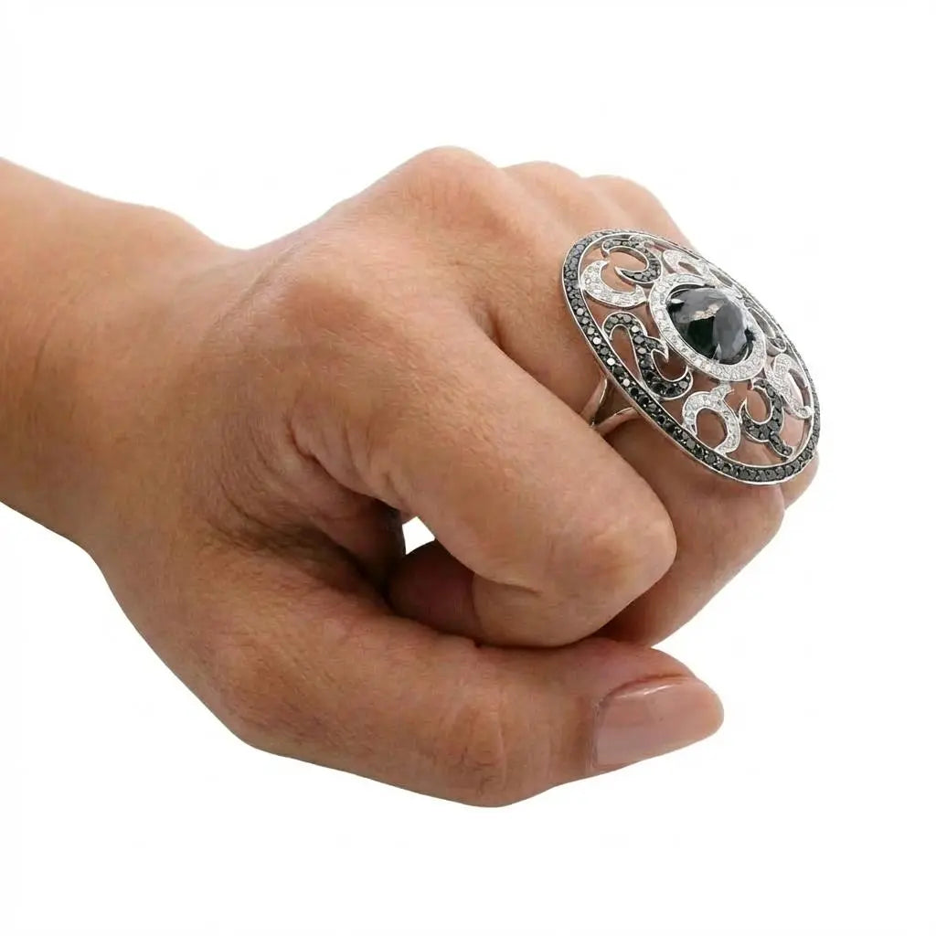 6.76ct Black Diamond Rose Cut