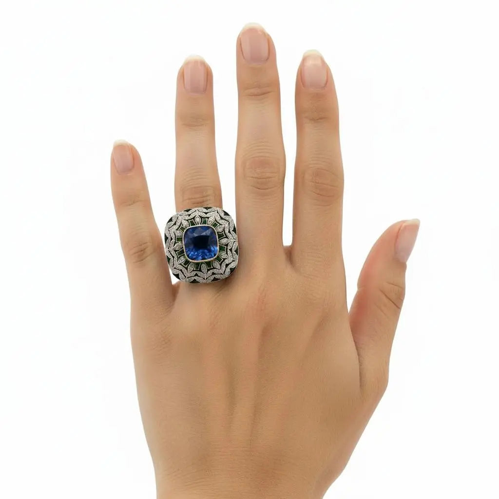 4.78ctw Cushion Cut Sapphire