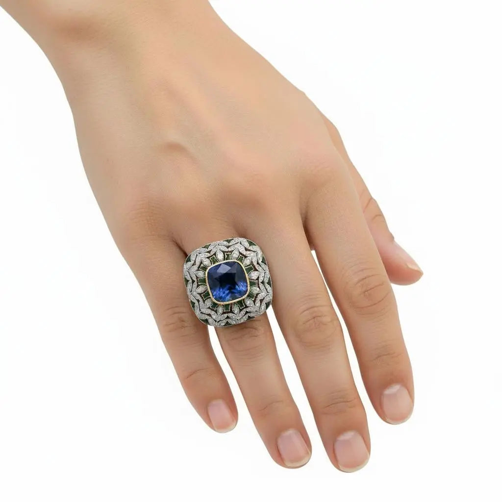 4.78ctw Cushion Cut Sapphire