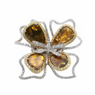 5.39ctw Yellow Diamond Slice