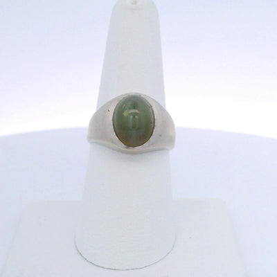 10.00CTW GREENISH-YELLOW CATS-EYE CHRYSOBERYL