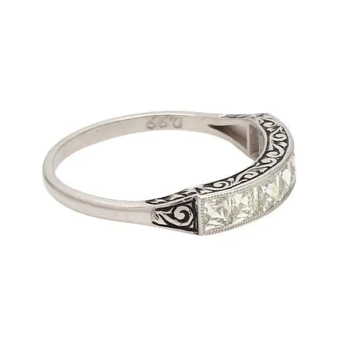 French-Cut Diamond Ring in H-I VS