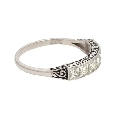 French-Cut Diamond Ring in H-I VS