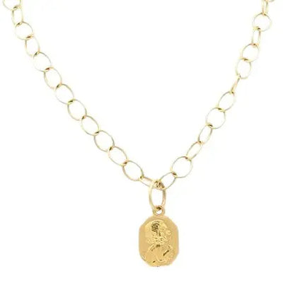 Cathy Waterman Gold Child Pendant Necklace