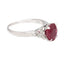 Oval Spinel Ring with Trillion Diamond Accents