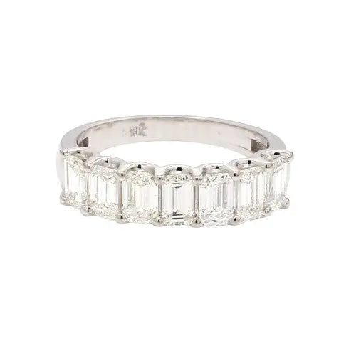 Emerald-Cut Diamond U-Style Ring