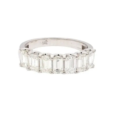 Emerald-Cut Diamond U-Style Ring