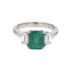 Emerald-Cut Emerald Ring with Diamond Accents