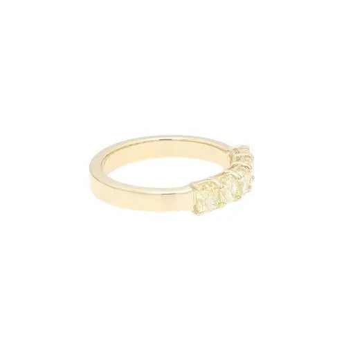 Radiant Fancy Intense Yellow Diamond Ring
