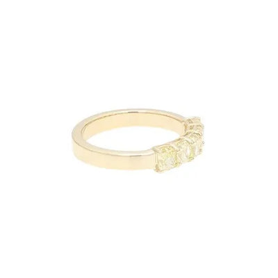 Radiant Fancy Intense Yellow Diamond Ring