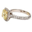 18K Gold Fancy Yellow VS2 Cushion Diamond Ring