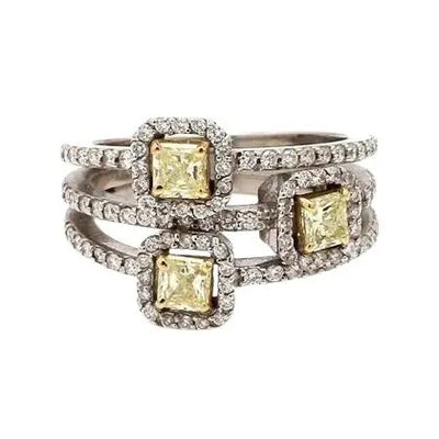 14k Two-Tone Gold Ring with Diamonds