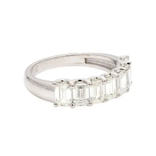 Emerald-Cut Diamond U-Style Ring