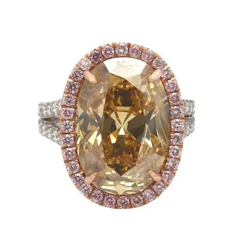 9.99ct Fancy Deep Brown-Yellow Oval Diamond GIA