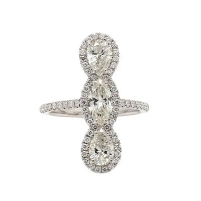 Mixed-Cut Diamond 14K Gold Ring