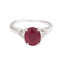 Oval Spinel Ring with Trillion Diamond Accents