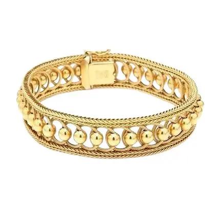 18K Yellow Gold Fancy Links Bracelet